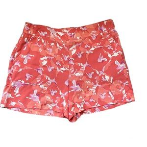 Nine West Midrise Orange Print Shorts - L - NWT